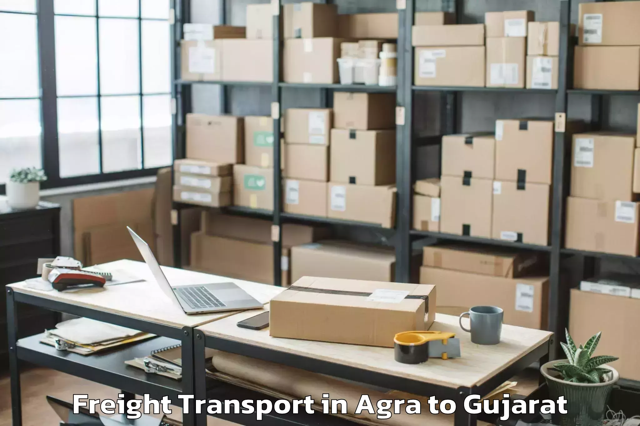 Reliable Agra to Junagadh Freight Transport